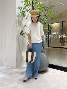 「アイテム（キャスケット）」を使った、YUKI ♪ さん（レディース・160cm）の夏コーディネート