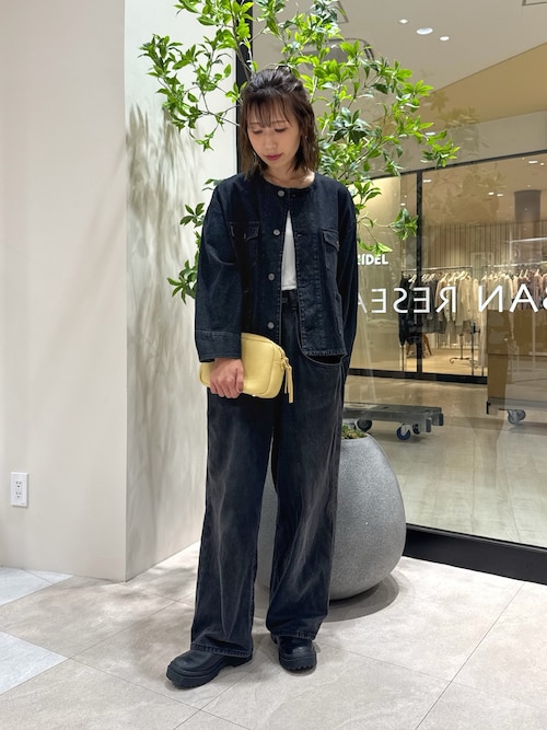 セール】デニムノーカラージャケット（デニムジャケット）｜ITEMS