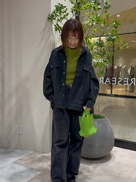 「アーバンリサーチドアーズ」｜「アイテム（デニムジャケット）」を使った、YUKI ♪ さん（レディース・160cm）の冬コーディネート