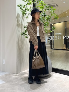 「アイテム（キャスケット）」を使った、YUKI ♪ さん（レディース・160cm）の秋コーディネート