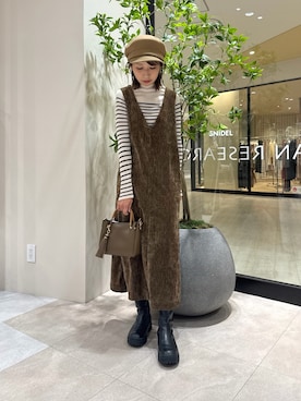 「アイテム（キャスケット）」を使った、YUKI ♪ さん（レディース・160cm）の秋コーディネート
