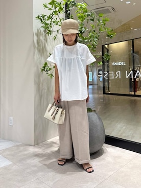 「アイテム（キャスケット）」を使った、YUKI ♪ さん（レディース・160cm）の夏コーディネート