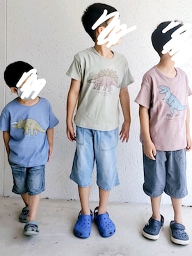 「三兄弟」｜むすこさん（キッズ・100cm）の夏コーディネート