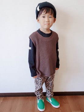 むすこさん（キッズ・100cm）の秋コーディネート