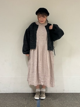 「TSUHARU by Samansa Mos2（ツハルバイサマンサモスモス）のアイテム（カーディガン/ボレロ）」を使った、Arisaさん（レディース・152cm）の秋コーディネート