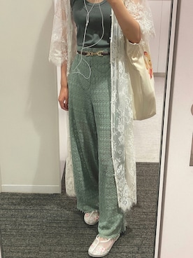 「axes femme POETIQUE（アクシーズファムポエティック）のアイテム（シューズ）」を使った、らゆちゃんさん（レディース・149cm）の夏コーディネート