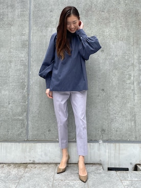 「カラー×コーデ」｜「アイテム（パンツ）」を使った、moemi27さん（レディース・158cm）の春コーディネート