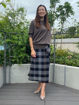 「INED（イネド）のアイテム」を使った、moemi27さん（レディース・158cm）の秋コーディネート