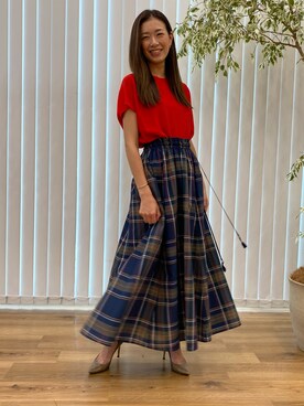 「Maison de Beige（メゾンドベージュ）のアイテム」を使った、moemi27さん（レディース・158cm）の夏コーディネート