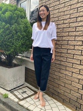 「I.T.'S international（イッツインターナショナル）のアイテム」を使った、moemi27さん（レディース・158cm）の夏コーディネート