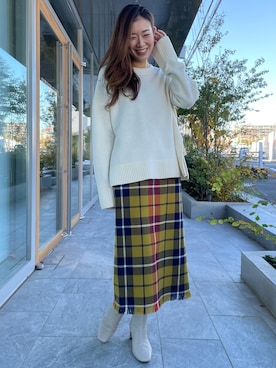 「INED（イネド）のアイテム」を使った、moemi27さん（レディース・158cm）の冬コーディネート