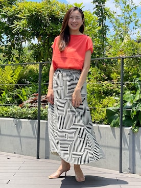 「INED（イネド）のアイテム」を使った、moemi27さん（レディース・158cm）の夏コーディネート