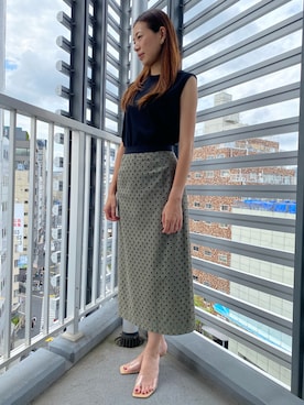 「Maison de Beige（メゾンドベージュ）のアイテム」を使った、moemi27さん（レディース・158cm）の夏コーディネート