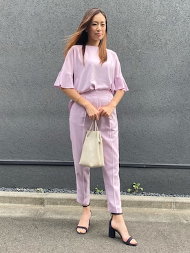 「フレアスリーブ」｜moemi27さん（レディース・158cm）の夏コーディネート