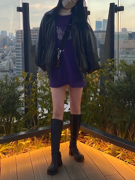 「オタ活」｜「アイテム（ジャケット/アウター）」を使った、Mayu  Takahashiさん（レディース・162cm）の春コーディネート