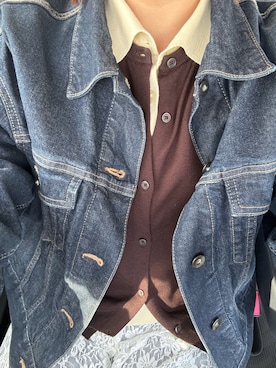 「アイテム（デニムジャケット）」を使った、monas_0831さん（レディース・157cm）の春コーディネート