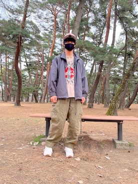 「remer（リメール）のアイテム（ブルゾン）」を使った、nozoさん（メンズ・174cm）の春コーディネート