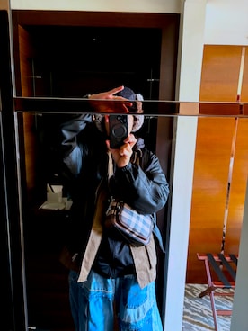 「OAKLEY（オークリー）のアイテム」を使った、nozoさん（メンズ・174cm）の冬コーディネート