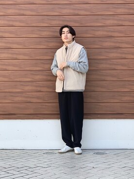 「ジャーマントレーナー」｜「アイテム（その他アウター）」を使った、まひろさん（メンズ・174cm）の冬コーディネート