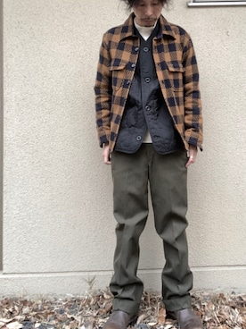 「OLD JOE & CO.（オールドジョーアンドコー）のアイテム」を使った、godblessk7さん（メンズ・168cm）の冬コーディネート