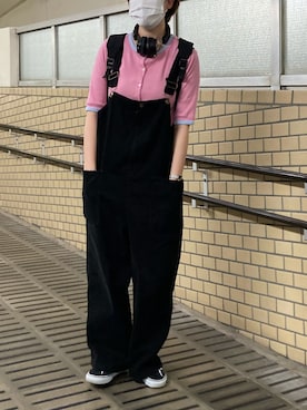 「ヘッドホン」｜「アイテム（サロペット/オーバーオール）」を使った、churiさん（レディース・163cm）の夏コーディネート