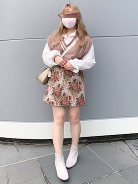 「アプレジュール」｜「アイテム（ブーツ）」を使った、Solar Chanさん（レディース・153cm）の冬コーディネート