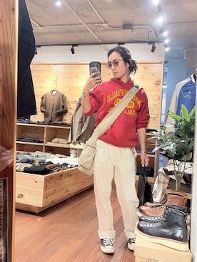 「Russell Athletic（ラッセルアスレティック）のアイテム」を使った、saku310さん（メンズ・160cm）の春コーディネート