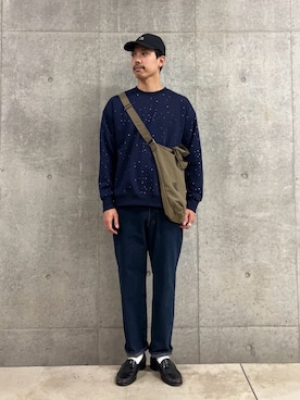 「halo commodity（ハロ　コモディティー）のアイテム（帽子）」を使った、ハヤシさん（メンズ・183cm）の春コーディネート