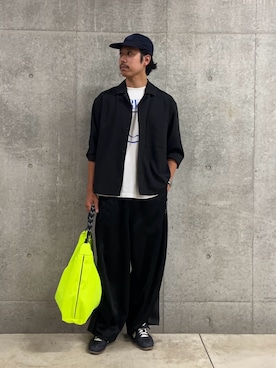 「GLOSTER（グロスター）のアイテム」を使った、ハヤシさん（メンズ・183cm）の夏コーディネート