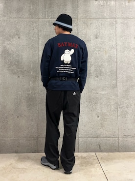 「アイテム（スウェット）」を使った、ハヤシさん（メンズ・183cm）の秋コーディネート