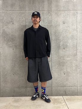 「GLOSTER（グロスター）のアイテム」を使った、ハヤシさん（メンズ・183cm）の夏コーディネート