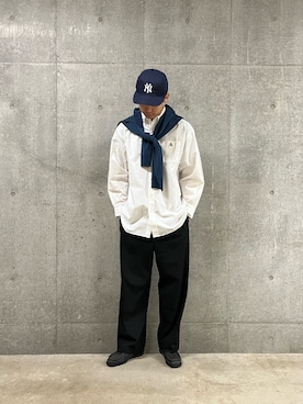 「KITH（キス）のアイテム（帽子）」を使った、ハヤシさん（メンズ・183cm）の春コーディネート