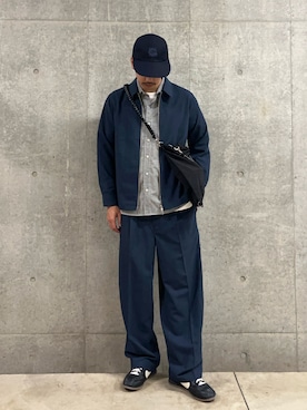 「GLOSTER（グロスター）のアイテム（パンツ）」を使った、ハヤシさん（メンズ・183cm）の春コーディネート