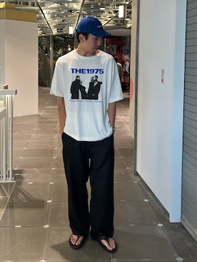 「アイテム（Tシャツ/カットソー）」を使った、ハヤシさん（メンズ・183cm）の夏コーディネート