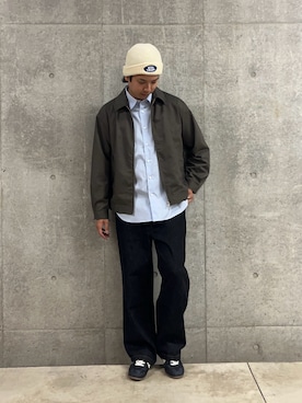 「GLOSTER（グロスター）のアイテム」を使った、ハヤシさん（メンズ・183cm）の秋コーディネート