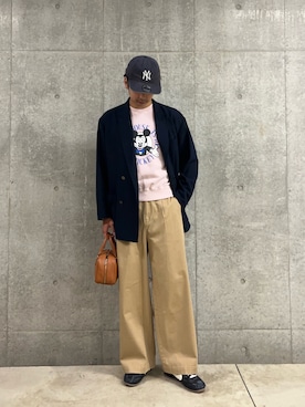 「アイテム（チノパンツ）」を使った、ハヤシさん（メンズ・183cm）の秋コーディネート