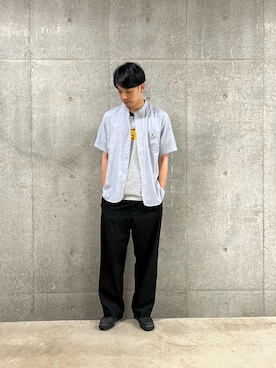 「リネン」｜ハヤシさん（メンズ・183cm・20代）の春コーディネート