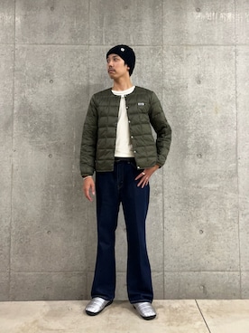 「アイテム（サンダル）」を使った、ハヤシさん（メンズ・183cm・30代）の秋コーディネート