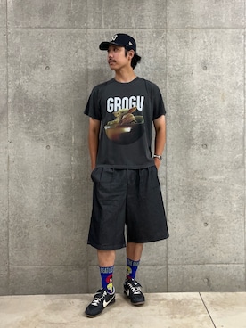 「GLOSTER（グロスター）のアイテム」を使った、ハヤシさん（メンズ・183cm）の夏コーディネート