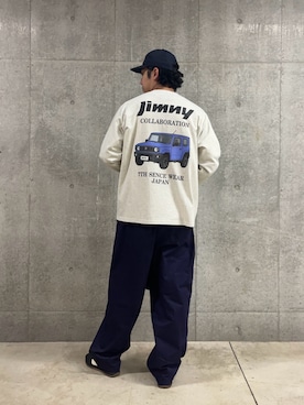 「GLOSTER（グロスター）のアイテム」を使った、ハヤシさん（メンズ・183cm）の秋コーディネート