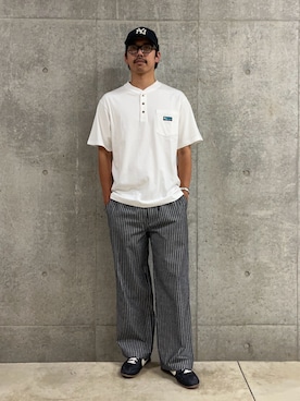 「GEVACO（ゲバコ）のアイテム」を使った、ハヤシさん（メンズ・183cm）の夏コーディネート