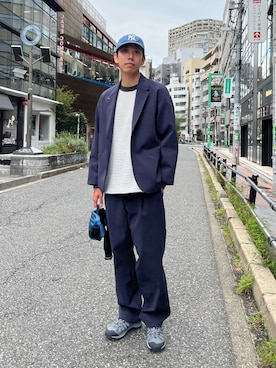 「アイテム（テーラードジャケット）」を使った、ハヤシさん（メンズ・183cm）の秋コーディネート