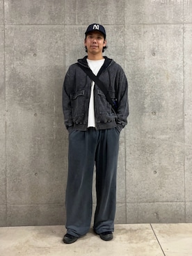 「GLOSTER（グロスター）のアイテム」を使った、ハヤシさん（メンズ・183cm）の秋コーディネート
