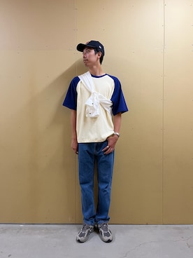 「ラグランTシャツ」｜ハヤシさん（メンズ・183cm・20代）の夏コーディネート