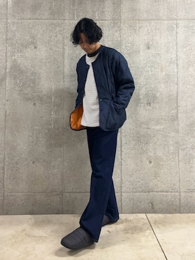 「アイテム（サンダル）」を使った、ハヤシさん（メンズ・183cm）の秋コーディネート