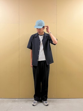 「halo commodity（ハロ　コモディティー）のアイテム（キャップ）」を使った、ハヤシさん（メンズ・183cm）の夏コーディネート