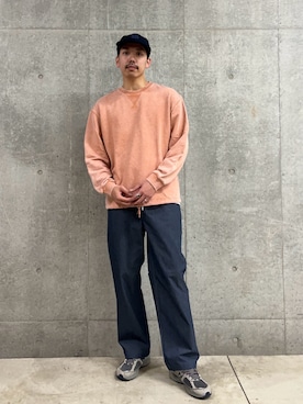 「GLOSTER（グロスター）のアイテム（パンツ）」を使った、ハヤシさん（メンズ・183cm）の春コーディネート