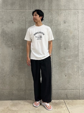 「GLOSTER（グロスター）のアイテム」を使った、ハヤシさん（メンズ・183cm）の春コーディネート