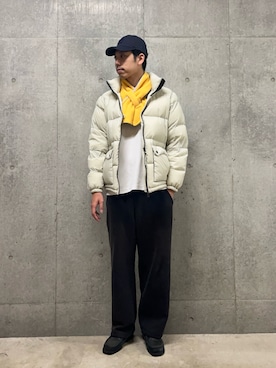 「アイテム（マフラー）」を使った、ハヤシさん（メンズ・183cm）の冬コーディネート