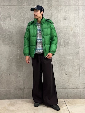 「アイテム（ニット/セーター）」を使った、ハヤシさん（メンズ・183cm・30代）の冬コーディネート